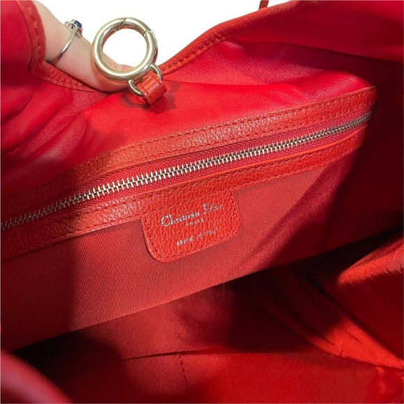 Vintage Dior 61 Red Leather Shoulder Bag - Picture 4 of 11